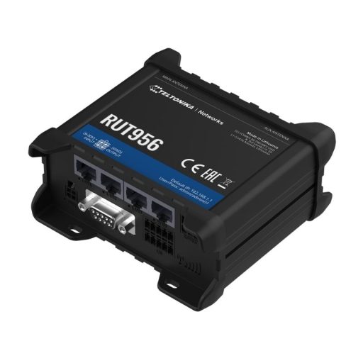 Router 3G/4G công nghiệp Teltonika RUT956 Dual SIM, 4 cổng LAN, hỗ trợ RS232/RS485, chịu tải 100 User