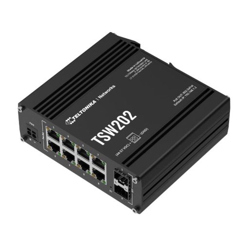 Switch PoE công nghiệp Teltonika TSW202, 8x 1GbE PoE+, 2x SFP Ports